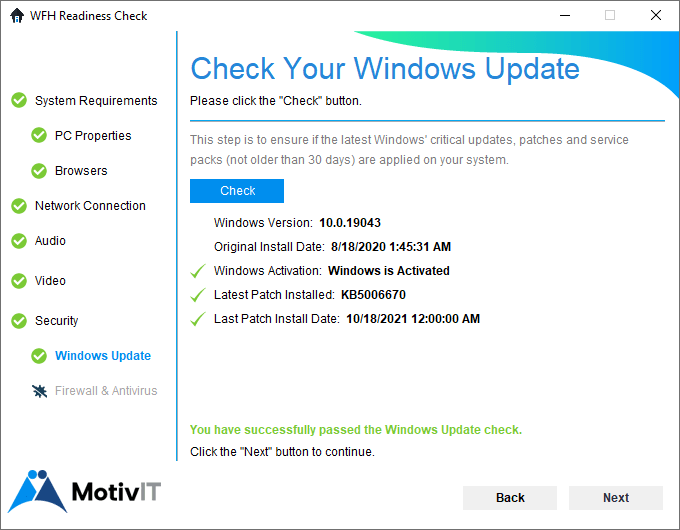MotivIT WFH Readiness Check_Windows Update 1.3.3